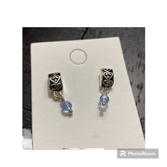 Express antique earring with blue beads NWOT - Picture 1 of 1
